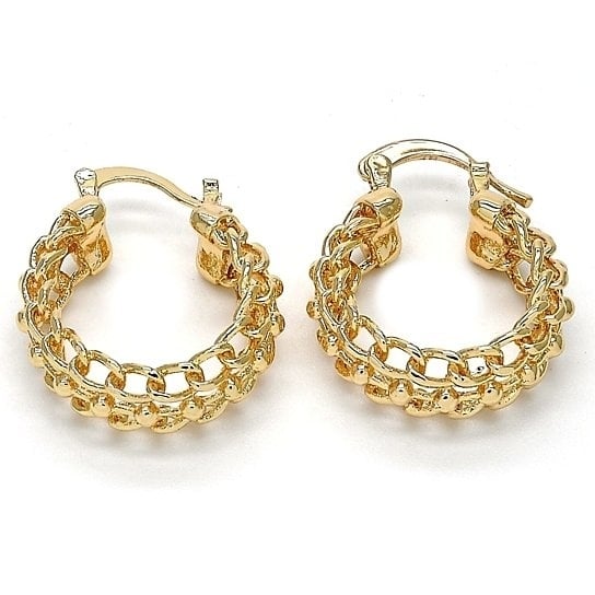 Gold Filled Cable Small HOOP Earring 25MM Image 1