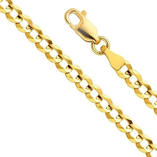 14k Yellow Gold Cuban Link Chain Necklace - Assorted Sizes Image 3