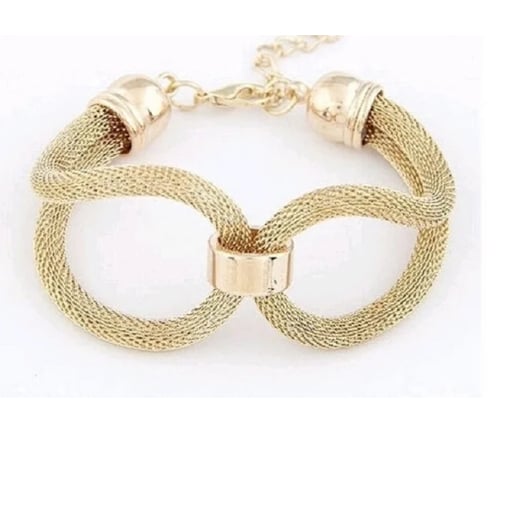 18k Gold Filled Popcorn Mesh Bangle bracelet Image 1