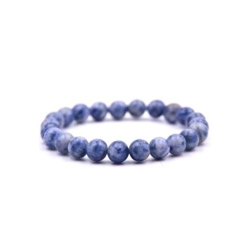Genuine  Blue Green Apatite Stretch Bracelet Natural Healing Stone Image 1