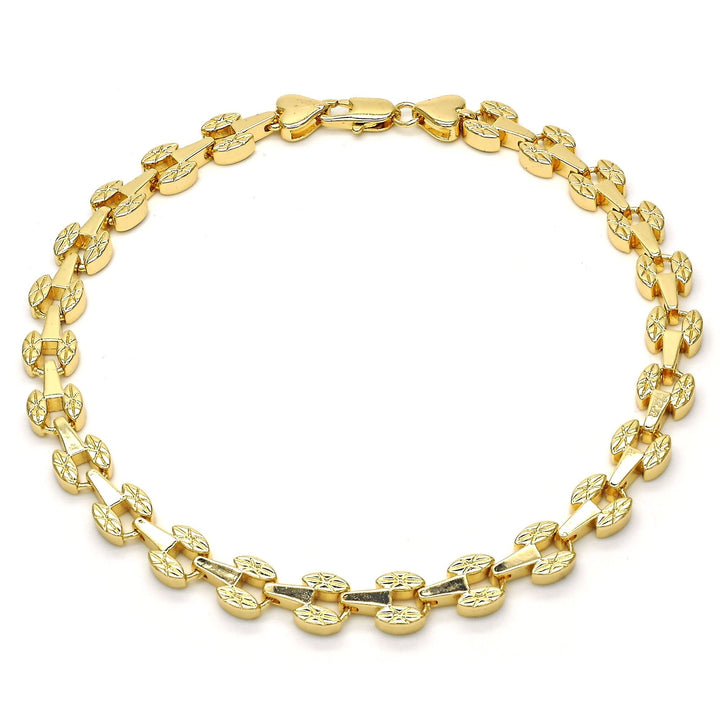 14k Gold Filled Linked Unique Anklet Image 4