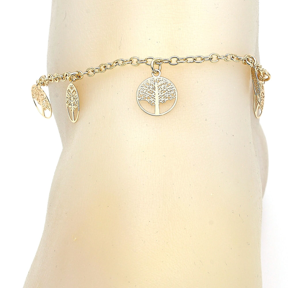 14K Gold Filled Tree Of Life Anklet Image 2