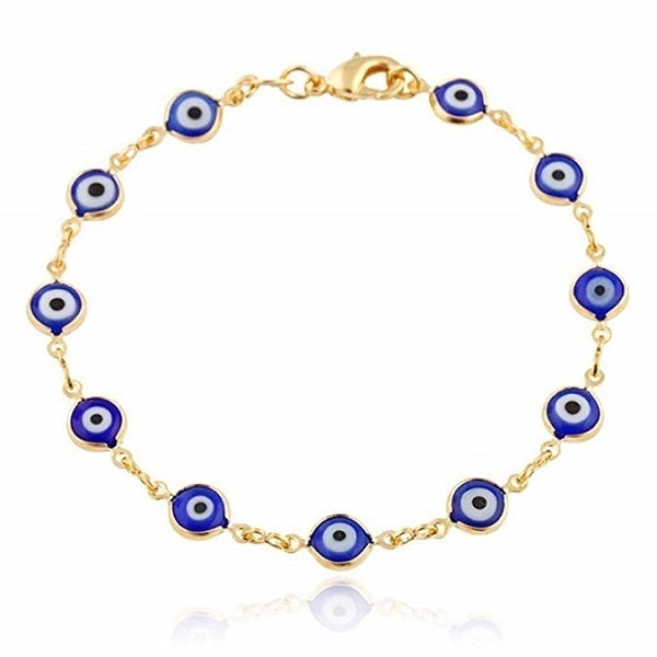 Gold Filled Evil Eye Blue  Color Bracelet Image 1