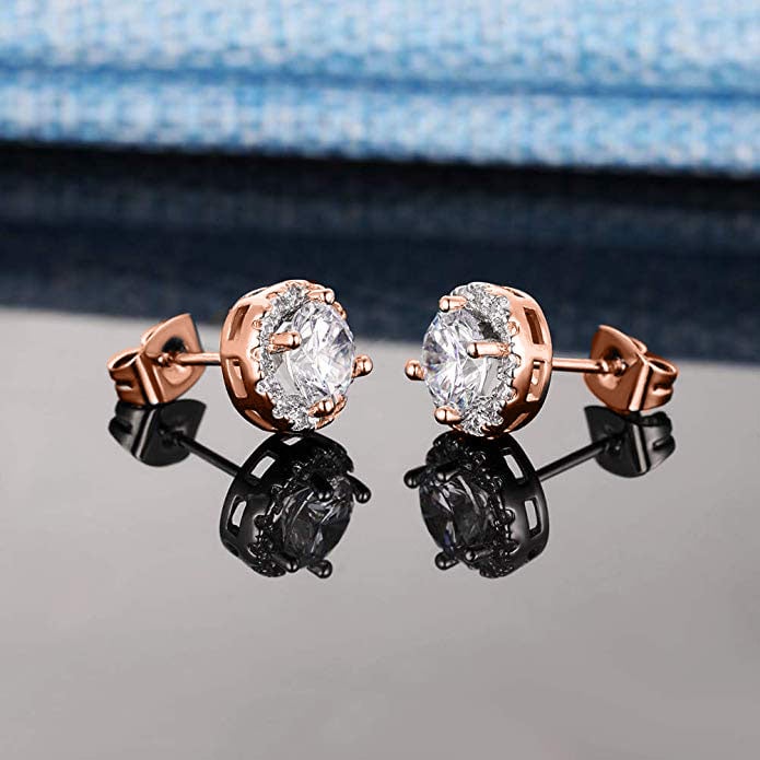 3.40 CTTW Sterling Silver Halo Studs With Swarovski Elements Image 4