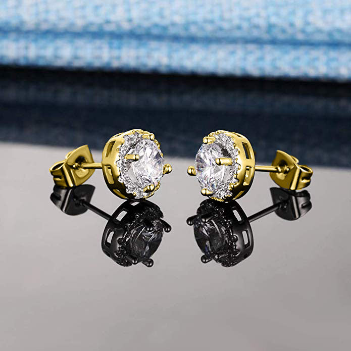 3.40 CTTW Sterling Silver Halo Studs With Swarovski Elements Image 3