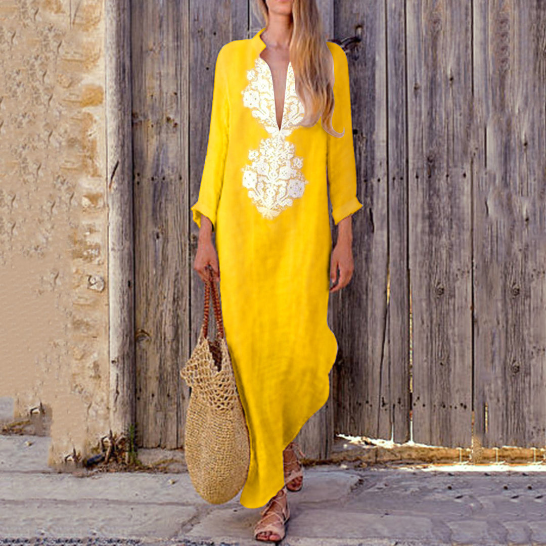 Caftan Tibal Summer Dresses Shift Beach Holiday Maxi Dresses Image 1