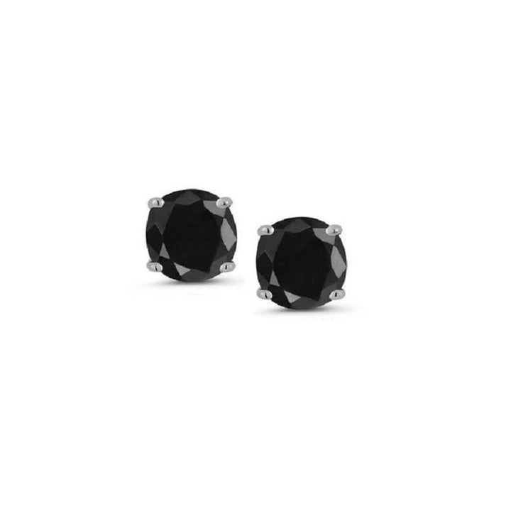 2.00 CTTW Round Crystal Stud Earrings-ALL COLORS AVAILABLE White Yellow Gold Filled High Polish Finsh  High Finish Image 3
