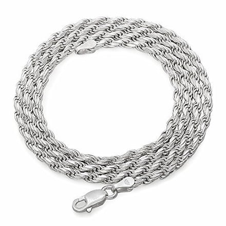 Italian 925 Silver Filled High Polish Finsh  Rope Chain-All Sizes Image 3