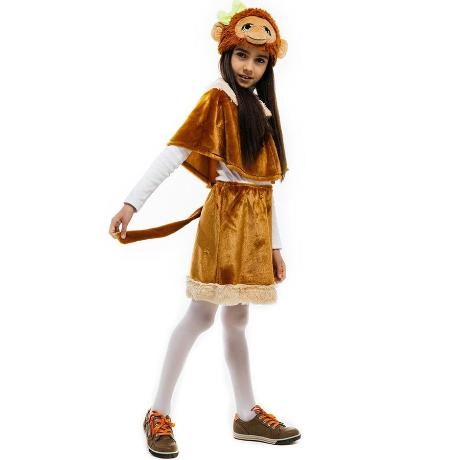 5 OReet Monkey Jungle Plush Costume Cape Tail Headpiece Girls XS Size 2 4 Image 1