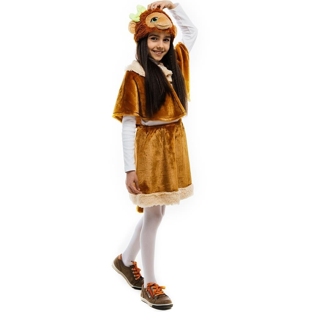 5 OReet Monkey Jungle Plush Costume Cape Tail Headpiece Girls XS Size 2 4 Image 2