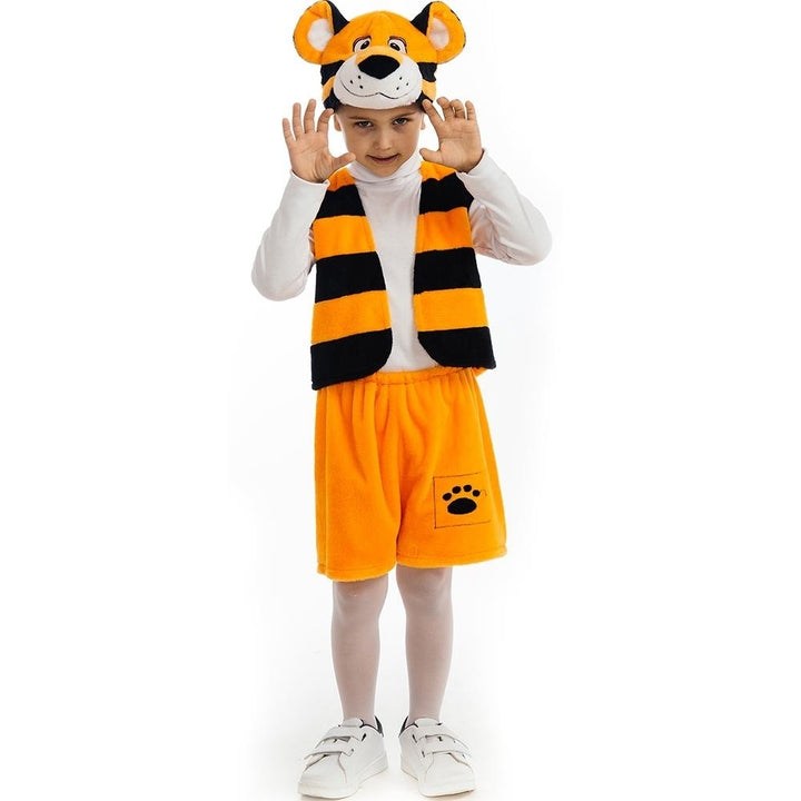 5 OReet Bengal Tiger Plush Kids Costume Size S 4-6 Dress-Up Play Outfit Image 1