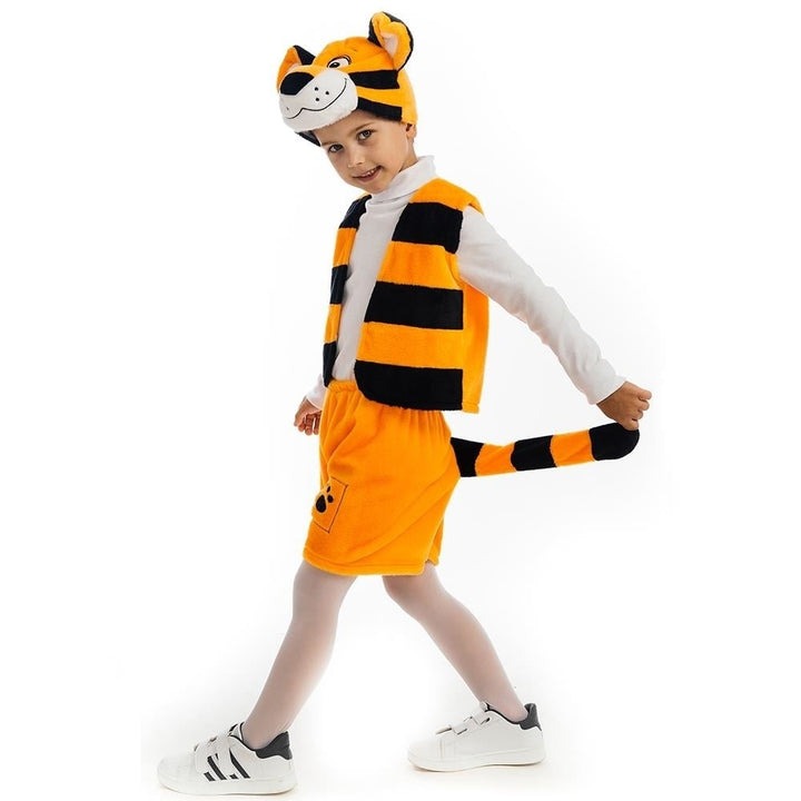 5 OReet Bengal Tiger Plush Kids Costume Size S 4-6 Dress-Up Play Outfit Image 4