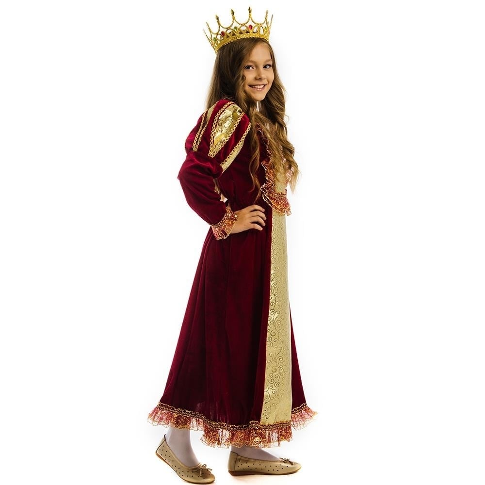 Royal Queen XS Girls Costume Medieval Fairy Tale 5 OReet Child Dress Image 2