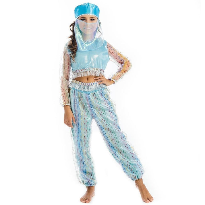 Jasmine Princess Costume Hat Veil Top Pants Size S 4 6 by 5 OReet Girls Outfit Image 4