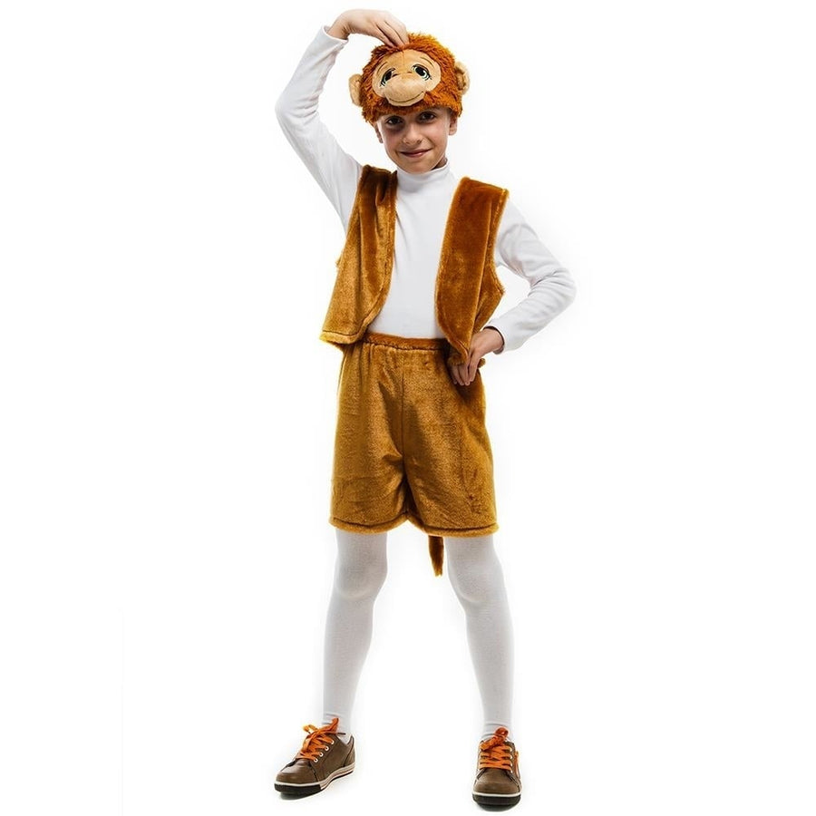 5 OReet Monkey Jungle Plush Costume Vest Shorts Tail Size S 4-6 for Boys Image 1