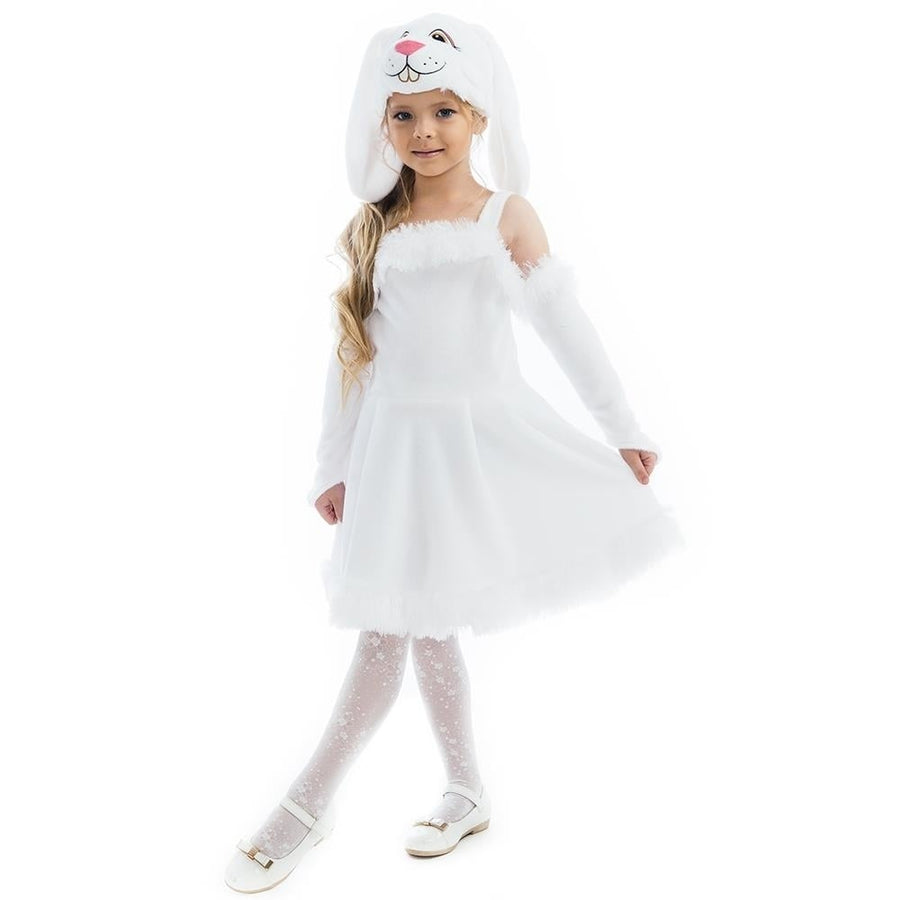 5 OReet Bunny Hoppy White Rabbit Costume Dress XS Girls Play Dress-Up Image 1