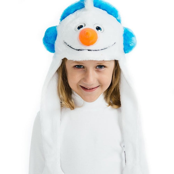 5 OReet Little Winter Snowman Headpiece Kids Costume Orange Nose Dress-Up Accessory Image 1