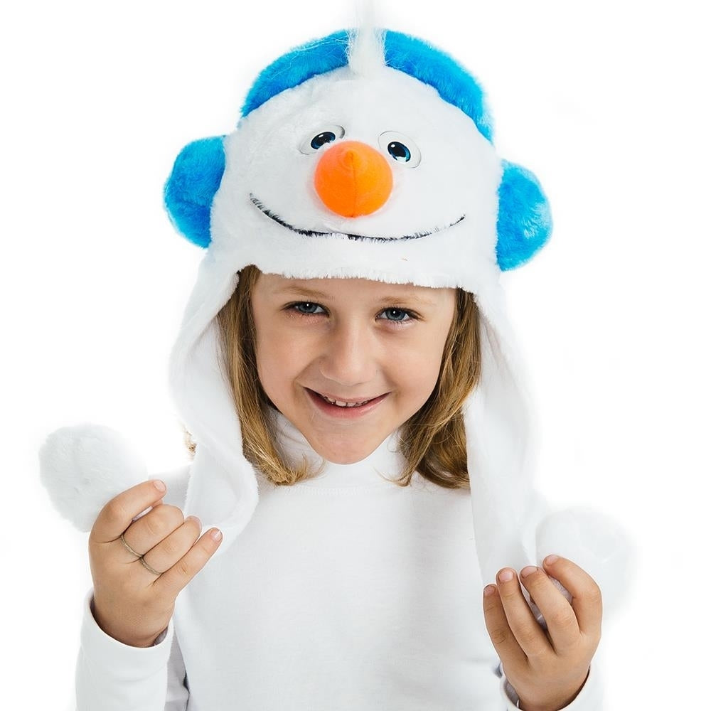 5 OReet Little Winter Snowman Headpiece Kids Costume Orange Nose Dress-Up Accessory Image 3