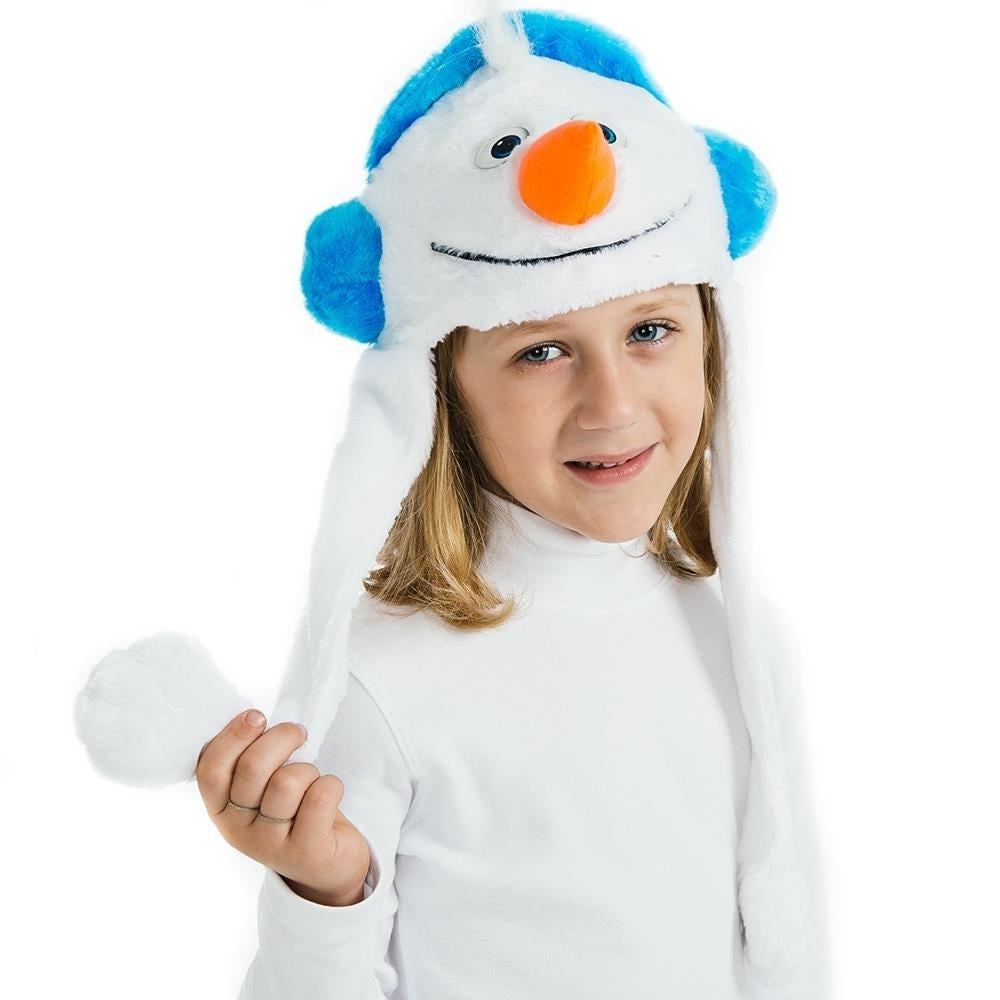 5 OReet Little Winter Snowman Headpiece Kids Costume Orange Nose Dress-Up Accessory Image 4