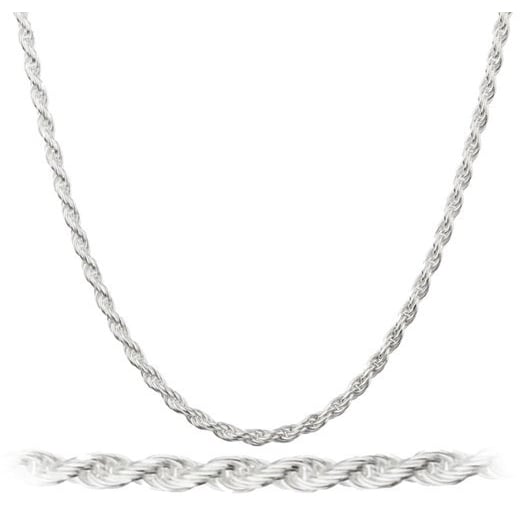 Silver Filled High Polish Finsh  2MM Rope Chain 24" Image 1