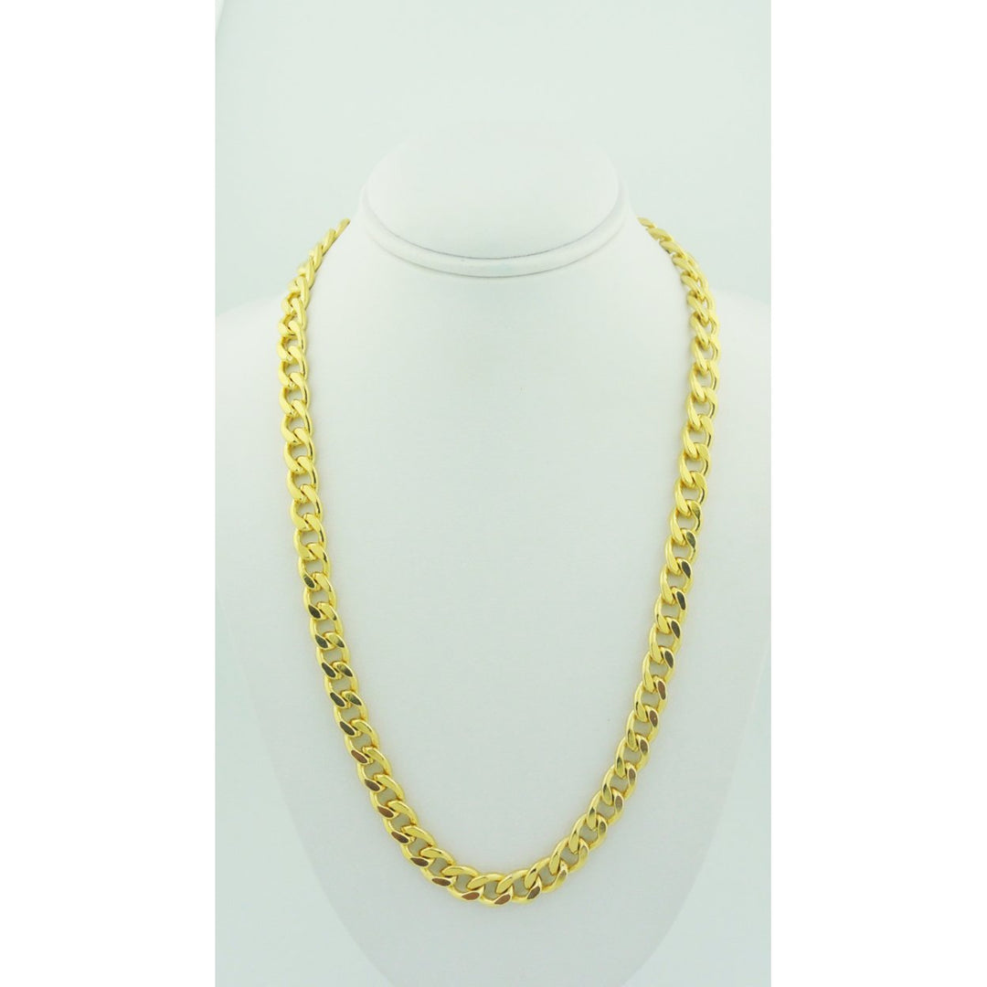 Cuban Curb Link Chain 18K Gold Filled Image 1