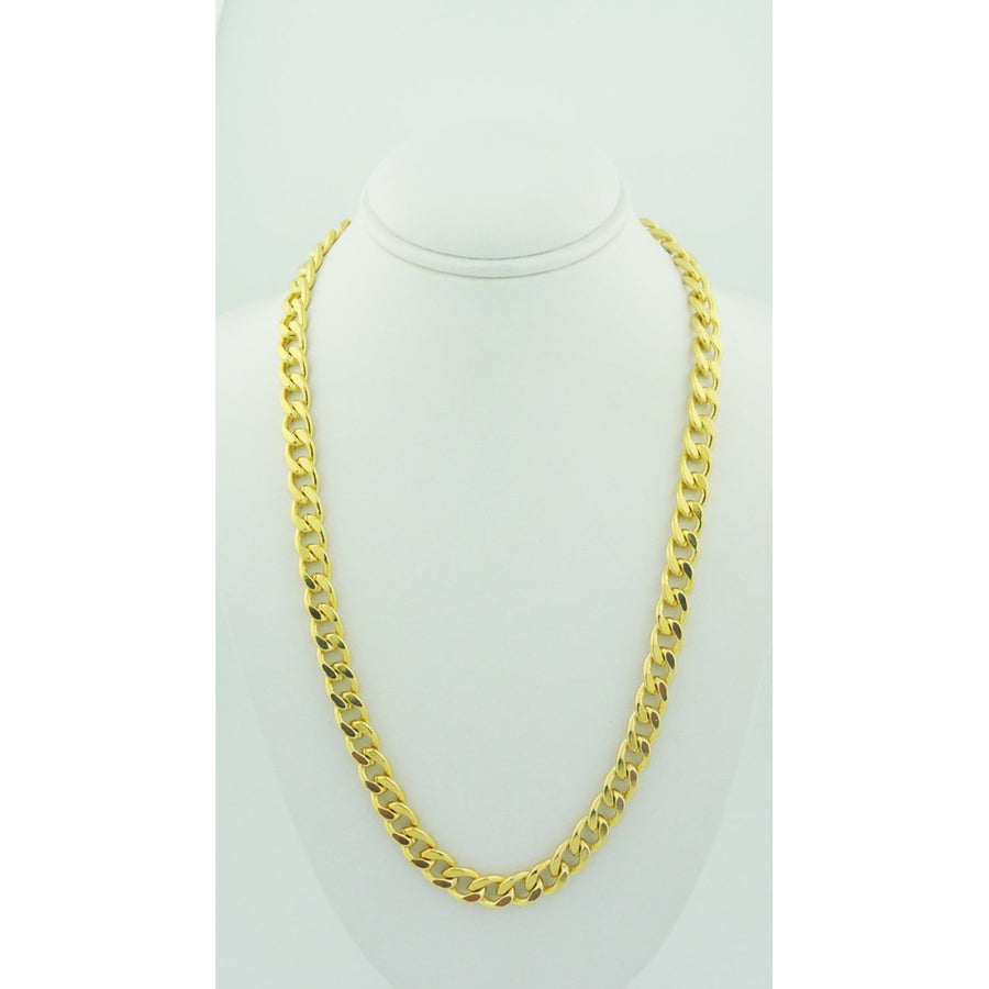 Cuban Curb Link Chain 18K Gold Filled Image 1
