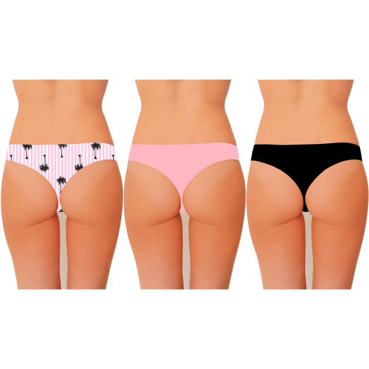 AQS Ladies Seamless Thong 3 Pack Image 2