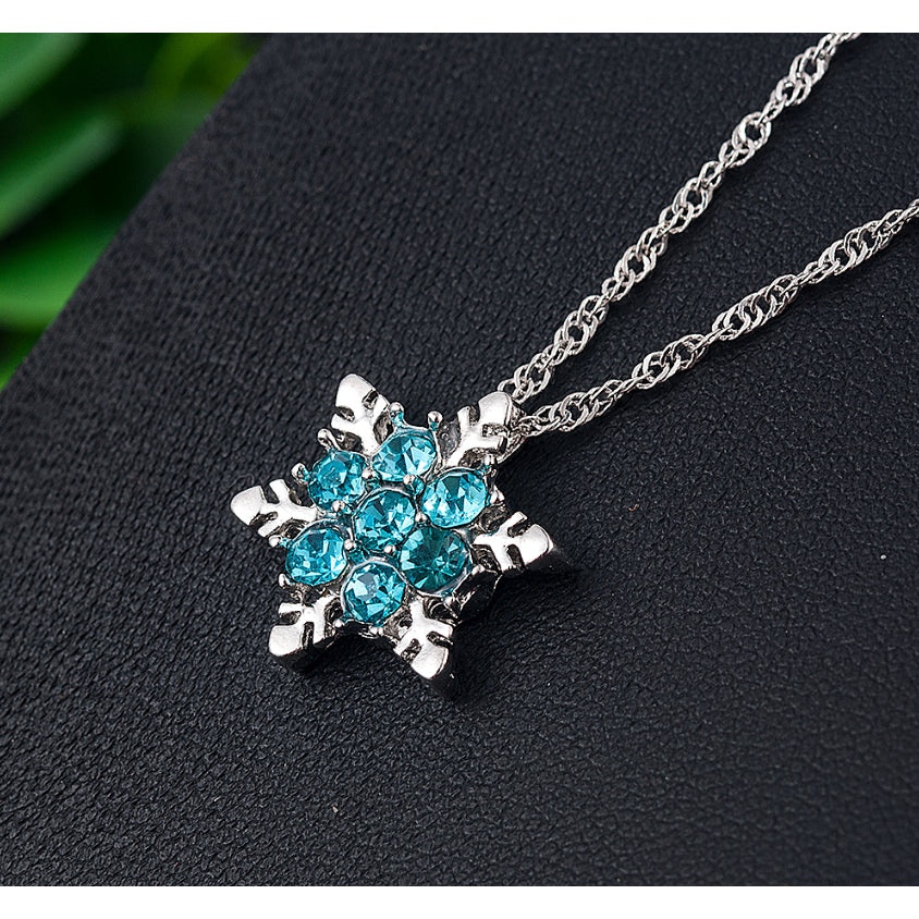 Genuine Blue Star Chain Necklace Silver Filled High Polish Finsh Image 1