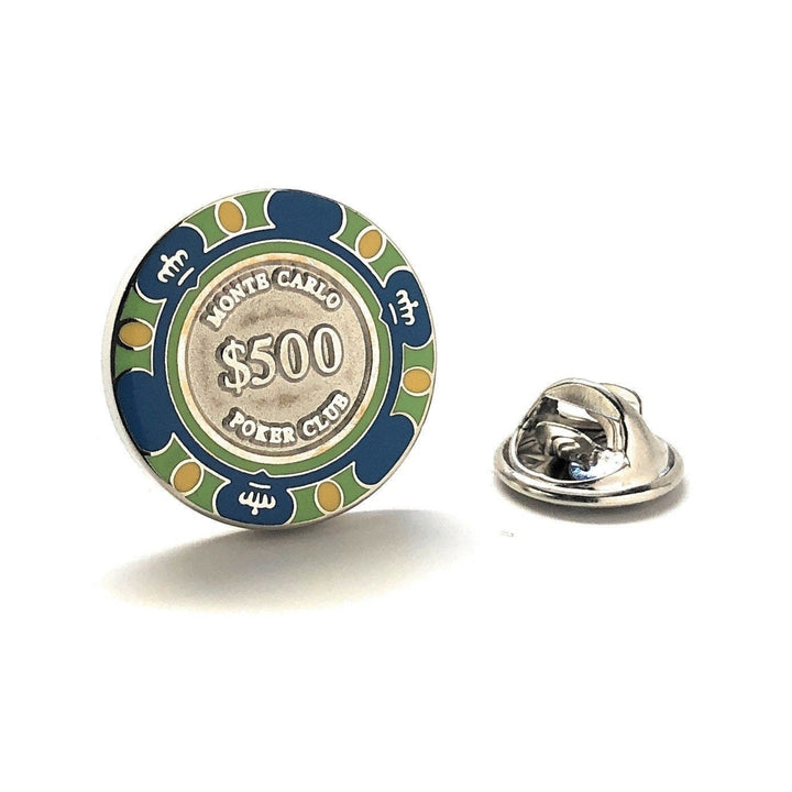 Las Vegas Enamel Pin Round Silver Working Roulette Wheel Casino Poker Chip Lucky 7 Lapel Pin Working Dice Tie tack Image 1