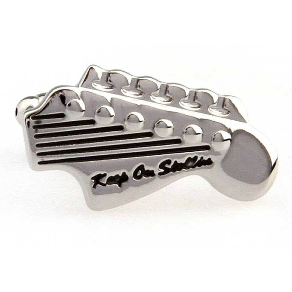 Electric Guitar Head Cufflinks Rock and Roll Forever Cool Cuff Links Comes with Gift Box Image 4