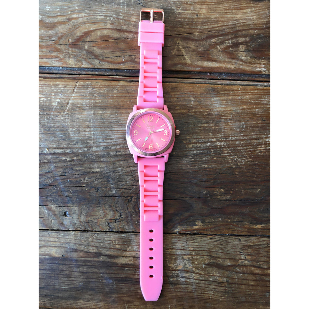 Womens Watch Gel Band Unique  Wrist Band Women Watch Great  or Girlfriend Gift 3 Styles to Choose From Turquoise Pink Image 1