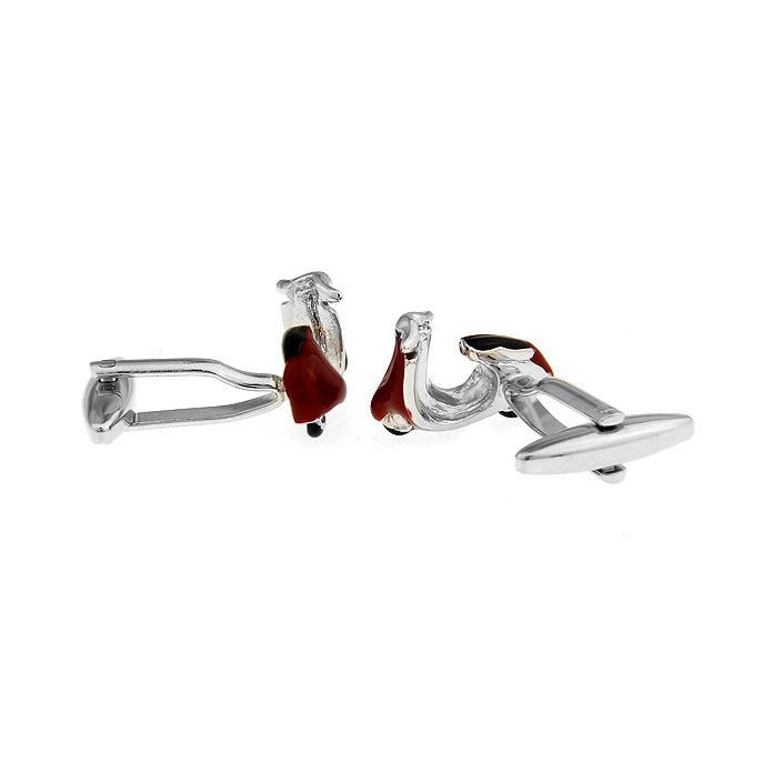 Red Scooter Cufflinks Moped Electric ride Cuff Links Transportation Image 2