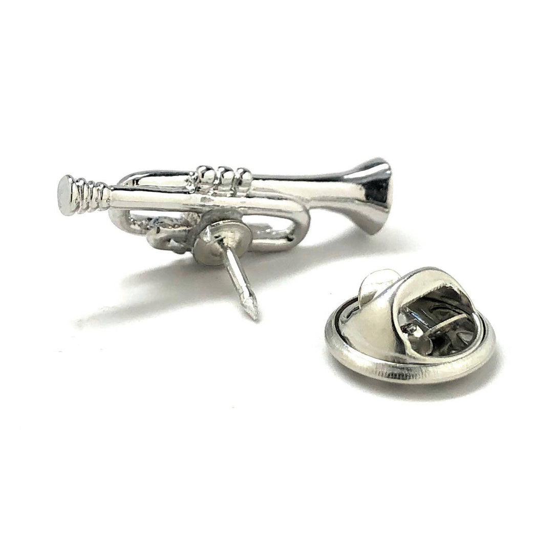 Enamel Pin Trumpet Lapel Pin Hard Enamel Pins Band Fans Lapel Pin Music Players Conductors Silver Toned Tie Tac Comes Image 4