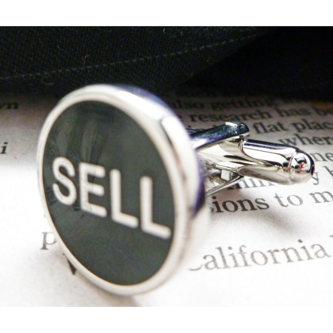 Buy Sell Cufflinks Real Estate Financial Stock Market Business Dealer Boss Cuff Links Image 3