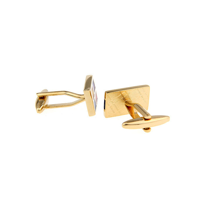 Colorful Gold Yellow Blue Red Purple Cufflinks Cuff Links Image 2