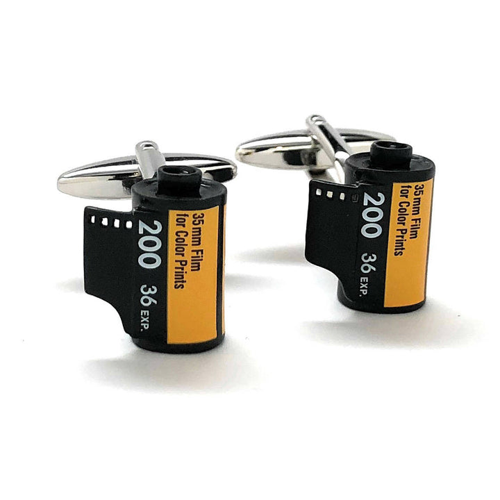 35mm Camera Film Cufflinks Canister Retro Old School Photography Picture Prints Camera Special order Cuff Links Image 1