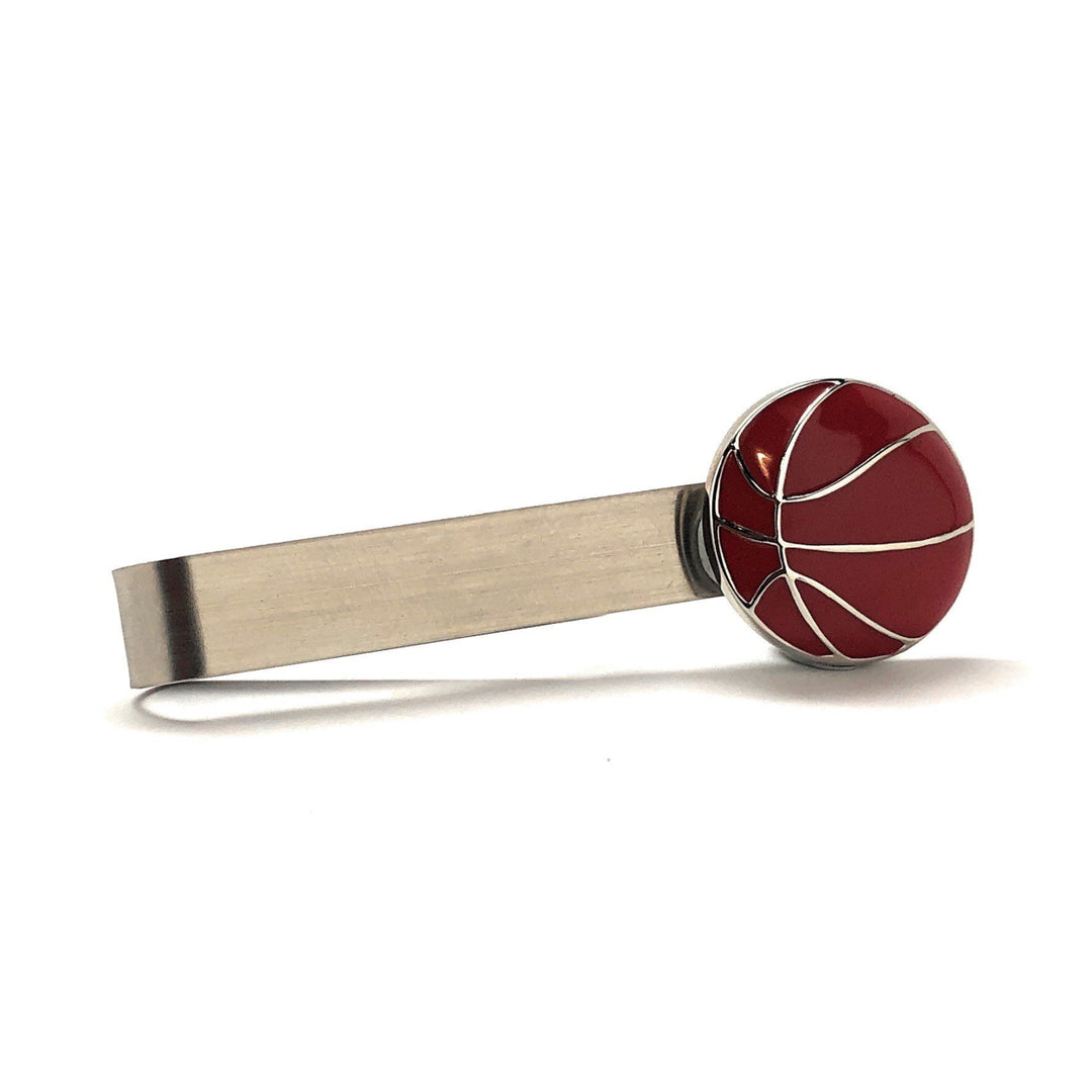 Basketball Tie Bar 2 Different Styles to Choose From Tie Tack Basket Ball Court B-Ball Tie Clip Image 4