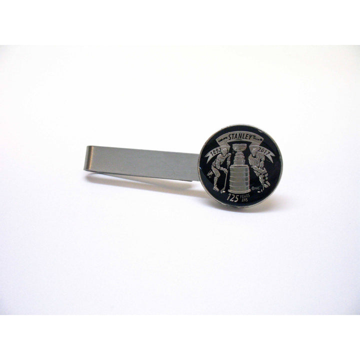 Hockey Tie Clip Stanley Cup Tie Bar NHL Hockey Comes with Gift Box Hand Painted Black Enamel 2017 Royal Canadian Mint Image 3