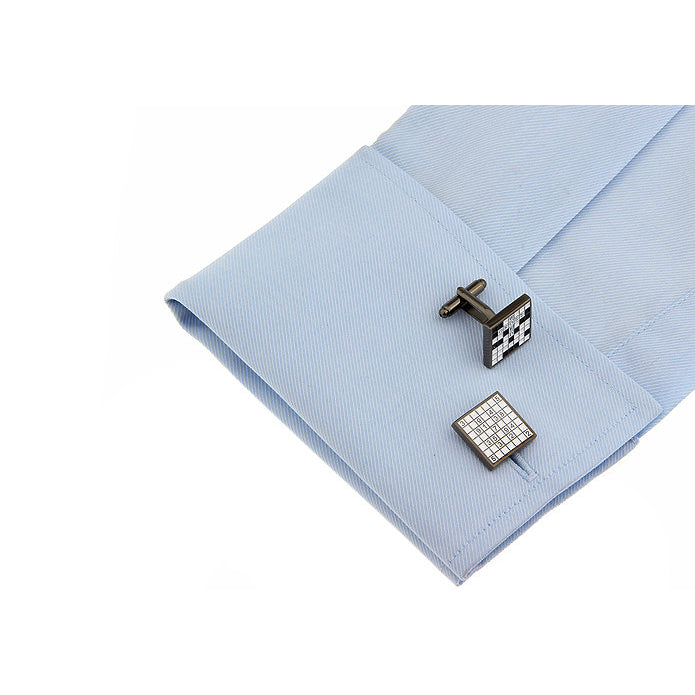 Mind Games Cufflinks and Crossword Game Bullet Post Cufflinks Image 3