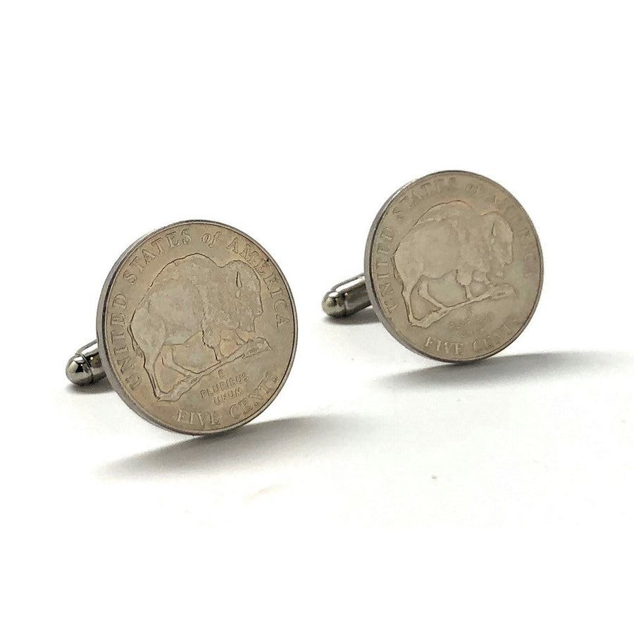 Birth Year US Buffalo Nickel Cufflinks uncirculated 2005 Specially United States Government Issue Coins Rare Coins Image 1