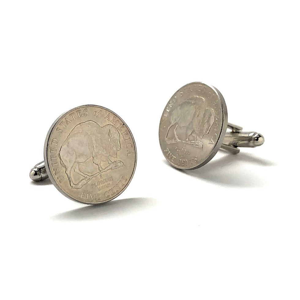 Birth Year US Buffalo Nickel Cufflinks uncirculated 2005 Specially United States Government Issue Coins Rare Coins Image 4