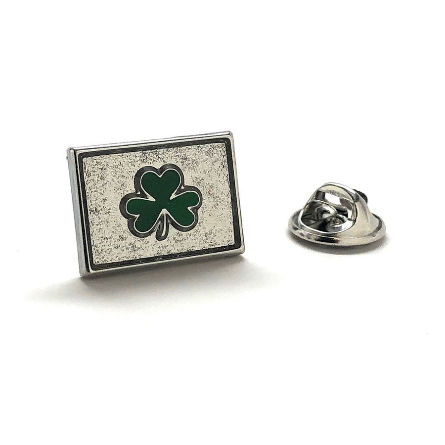 Enamel Pin Lucky Leaf Clover Lapel Pin Green St. Patricks Four Leaf Clover Ireland Irish Brings Awesome Luck to Wearer Image 1