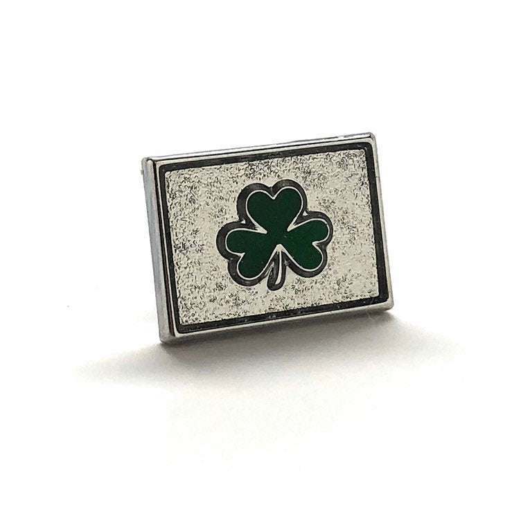 Enamel Pin Lucky Leaf Clover Lapel Pin Green St. Patricks Four Leaf Clover Ireland Irish Brings Awesome Luck to Wearer Image 2