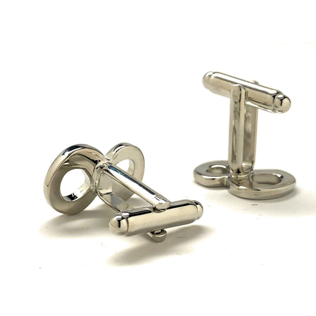 Silver infinity Cufflinks Love Eternal Cuff Links for Groom Father of the Bride Wedding Marriage Anniversary Love Image 4