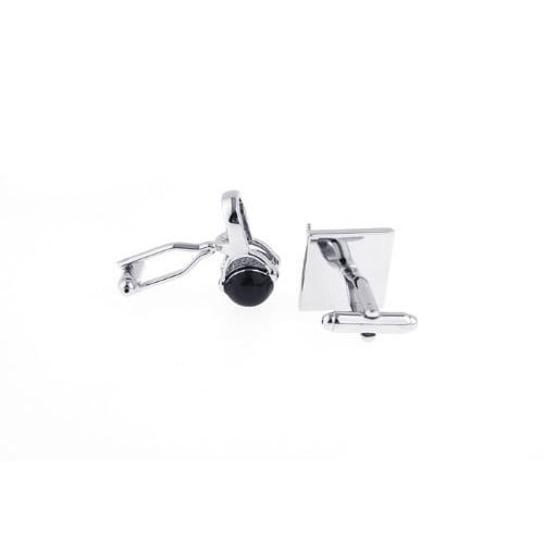 Cufflinks Old School Record Player and Head Phone Set Silver and Black Bullet Post Cufflinks Cuff Links Image 2