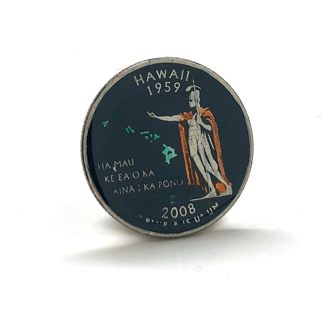 Enamel Pin Hand Painted Hawaii State Quarter Enamel Coin Lapel Pin Tie Tack Travel Souvenir Coins Keepsakes Cool Fun Image 2