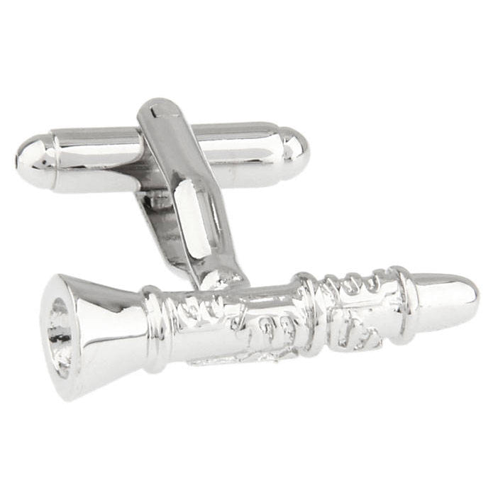 Silver Tone Clarinet Cufflinks The Sound of Music Woodwind instruments Clarinetist Love of the Classic Cuff Links Image 3