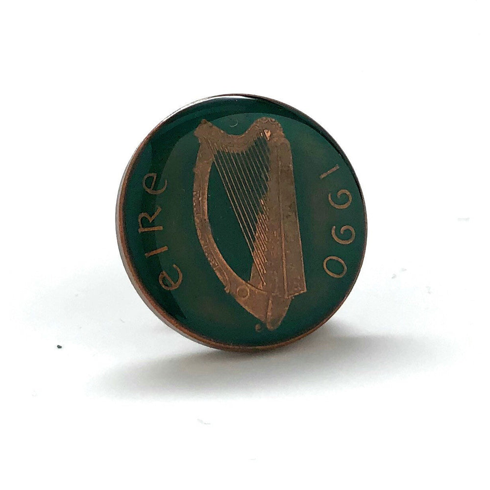 Enamel Pin Collector Hand Painted Irish Coin Lapel Pin Tie Tack Travel Souvenir Enamel Coin Ireland Keepsakes Cool Fun Image 2