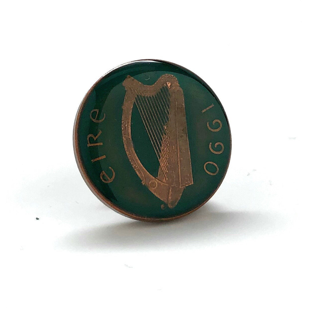 Enamel Pin Collector Hand Painted Irish Coin Lapel Pin Tie Tack Travel Souvenir Enamel Coin Ireland Keepsakes Cool Fun Image 2