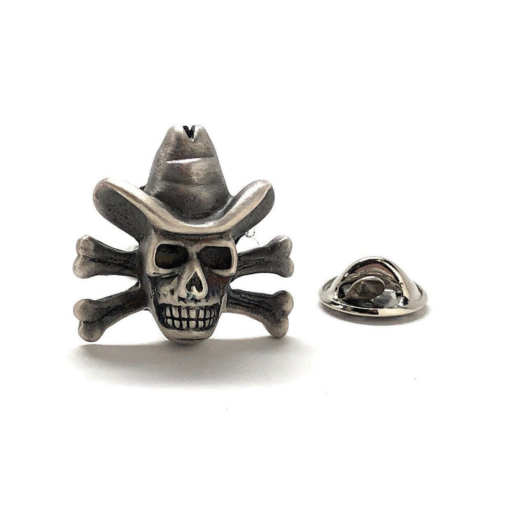 Enamel Pin Day of the Dead Skull and Cross Bones Lapel Pin Silver Designs Many to Choose From Halloween Skull Nightmares Image 3